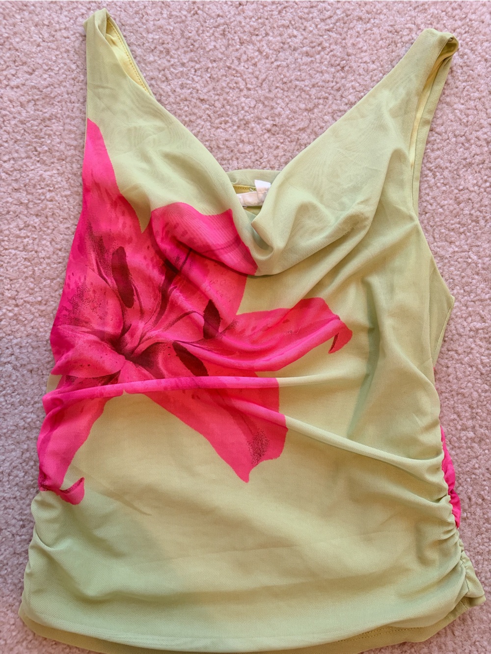 Pink Rose lined tank top